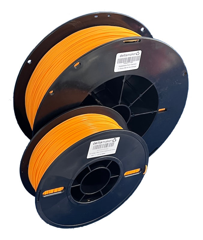 Neon Orange (Hi-Vis) PLA Filament, 1.75mm, 5 lb (2.3 kg) Large Spool, NatureWorks Ingeo D850 PLA